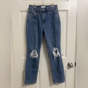 Pacsun women’s high waisted distressed ripped slim fit denim jeans